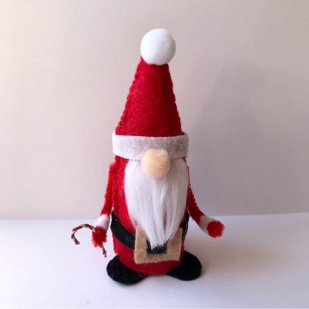 Santa Gnome Felt Art Doll Ornament Christmas